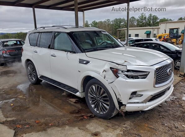 JN8AZ2NF0K9687907 2019 INFINITI QX80 Белый Передняя правая четверть