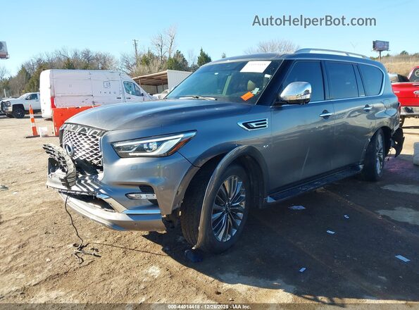 JN8AZ2NF3J9664281 2018 INFINITI QX80 Gray Передня ліва чверть