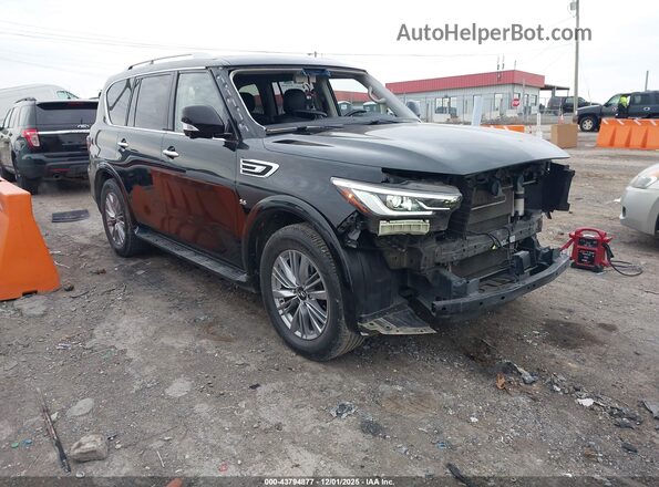 JN8AZ2NF8K9686715 2019 INFINITI QX80 Черный Передняя правая четверть