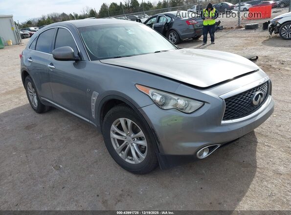 JN8CS1MUXHM143749 2017 INFINITI QX70 Серый Передняя правая четверть