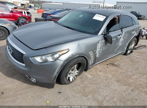 JN8CS1MUXHM143749 2017 INFINITI QX70 Серый Передняя левая четверть