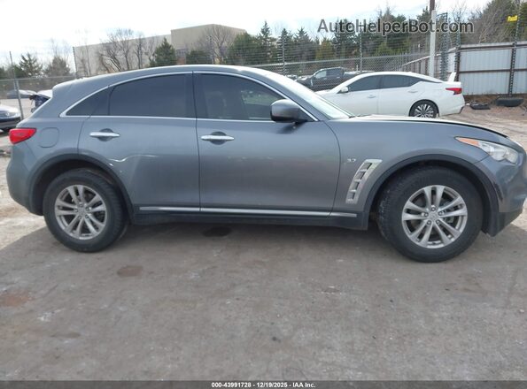 JN8CS1MUXHM143749 2017 INFINITI QX70 Серый Вид задней части салона