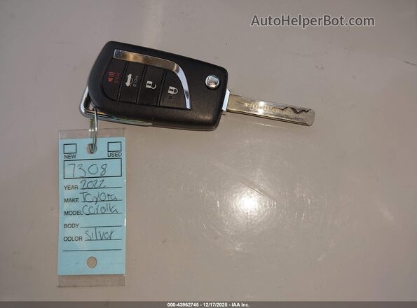JTDEPMAE1N3029550 2022 TOYOTA LL Silver Вид панелі приладів