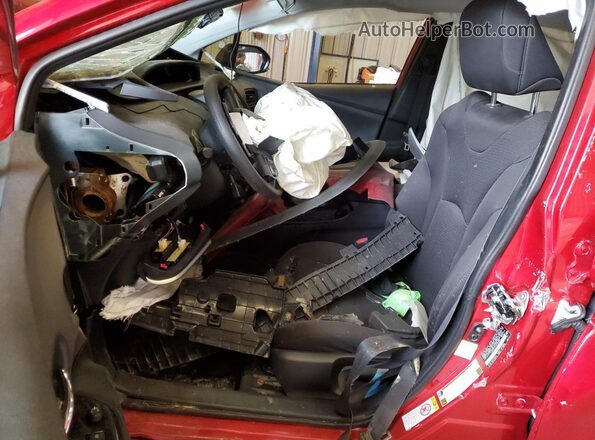JTDKAMFU1M3138075 2021 TOYOTA PRIUS Red Widok wnętrza z przodu