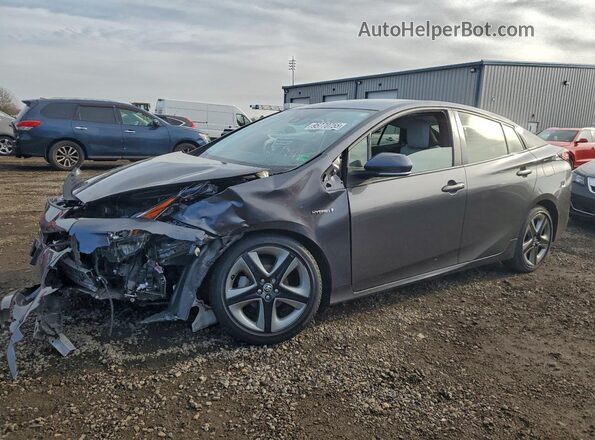 JTDKAMFU4M3134666 2021 TOYOTA PRIUS Gray Vista tres cuartos delantera izquierda