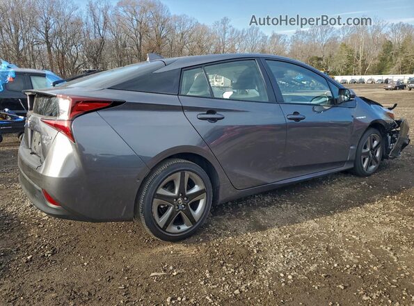 JTDKAMFU4M3134666 2021 TOYOTA PRIUS Gray Trasero derecho