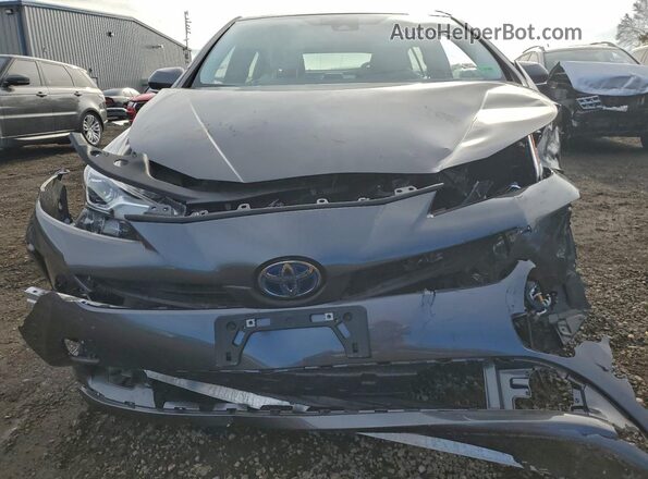 JTDKAMFU4M3134666 2021 TOYOTA PRIUS Gray Vista frontal