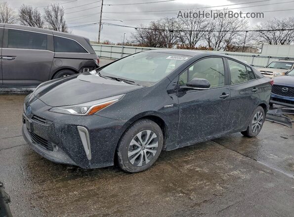 JTDL9RFU9K3003448 2019 TOYOTA PRIUS Black Vista tres cuartos delantera izquierda