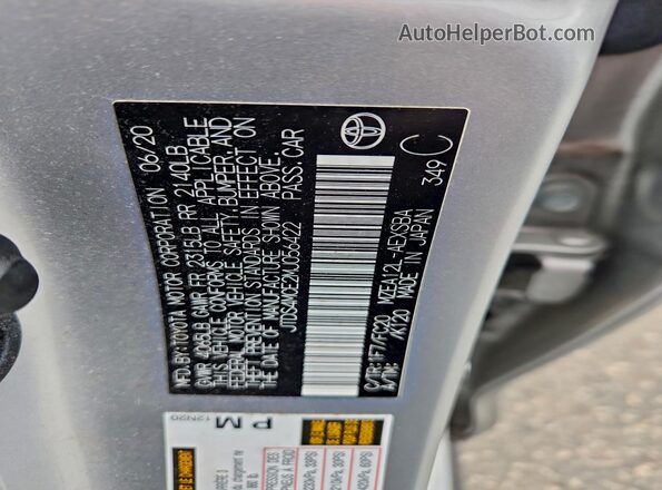 JTDS4MCE2MJ056422 2021 TOYOTA LL Silver Вид підкапотного простору