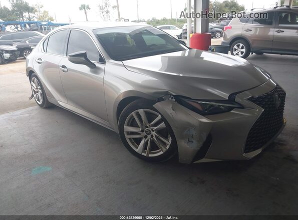 JTHAA1D22M5110025 2021 LEXUS IS 300 Gray Przód prawy