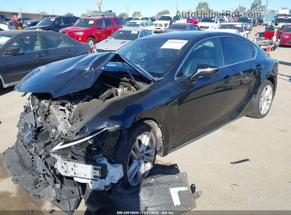 JTHAA1D2XM5110175 2021 LEXUS IS 300 Black წინა მარცხენა ხედი სამი მეოთხედიდან