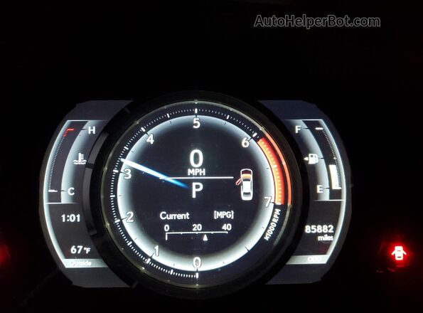 JTHBA1D20J5069801 2018 LEXUS IS Gray Widok zestawu wskaźników