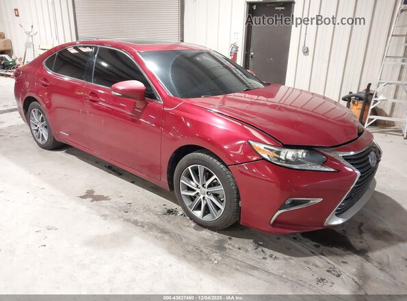 JTHBW1GG6G2113609 2016 LEXUS ES 300H Красный Передняя правая четверть