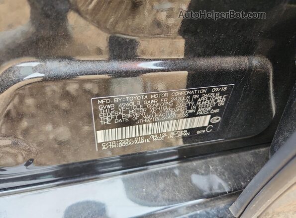 JTHBZ1BL6KA017036 2019 LEXUS GS Черный Вид наклейки с VIN-кодом