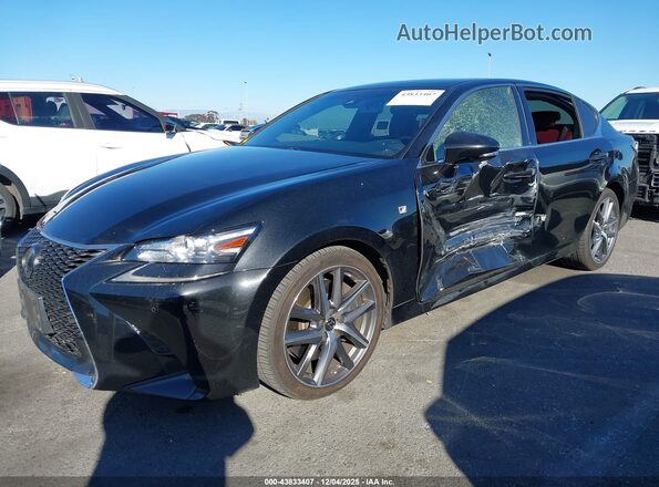 JTHBZ1BL8JA015089 2018 LEXUS GS 350 Черный Передняя левая четверть