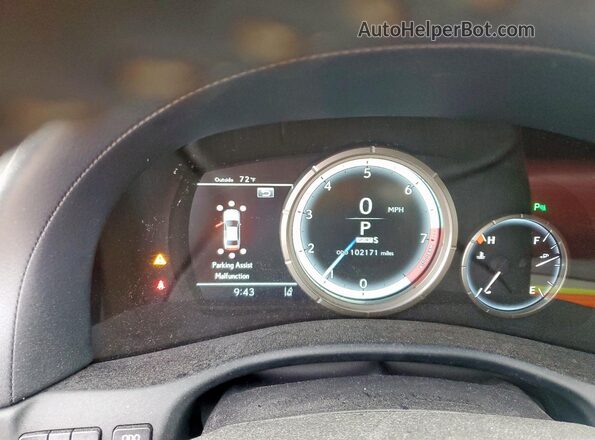 JTHBZ1BL9KA018164 2019 LEXUS GS Charcoal Вид щитка приладів