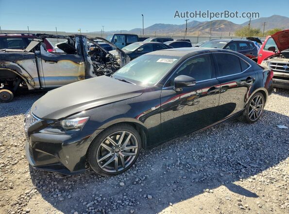 JTHCM1D28G5006997 2016 LEXUS IS Black წინა მარცხენა ხედი სამი მეოთხედიდან