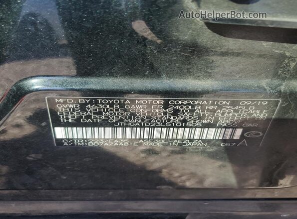 JTHGA1D23L5101505 2020 LEXUS IS Black Engine compartment view