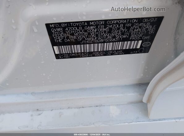 JTHGZ1B28P5068311 2023 LEXUS IS 350 Белый Вид подкапотного пространства