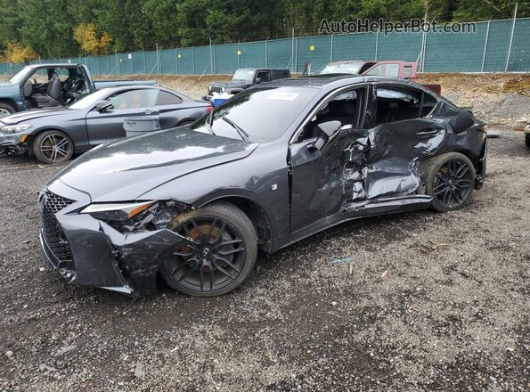JTHGZ1E2XM5022809 2021 LEXUS IS Charcoal Vista tres cuartos delantera izquierda
