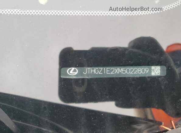 JTHGZ1E2XM5022809 2021 LEXUS IS Charcoal Vista del compartimento del motor