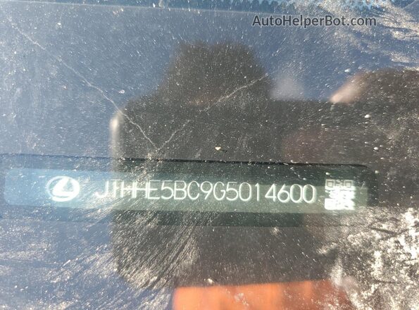 JTHHE5BC9G5014600 2016 LEXUS RC Серебряный Вид наклейки с VIN-кодом