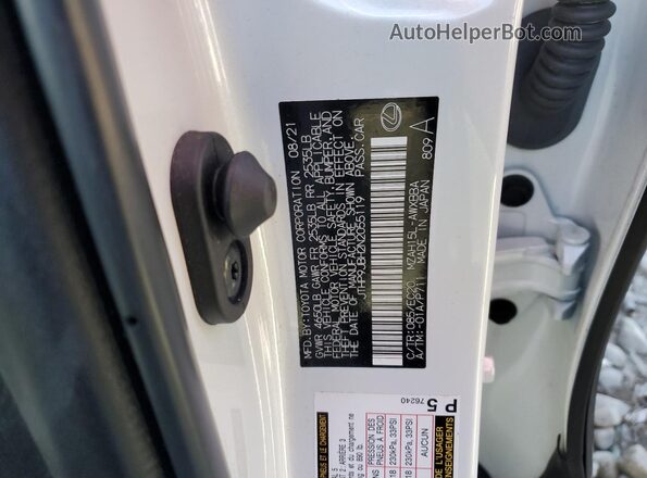 JTHP9JBH2N2055119 2022 LEXUS UX White Vista del compartimento del motor