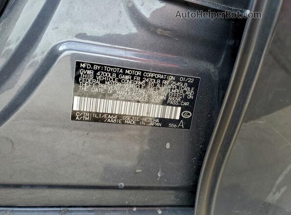 JTHSZ1B29N5051430 2022 LEXUS IS Серый Вид подкапотного пространства
