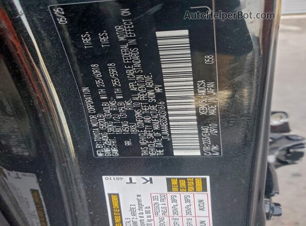 JTJAAAAB3SA031616 2025 LEXUS RZ Черный Вид наклейки с VIN-кодом