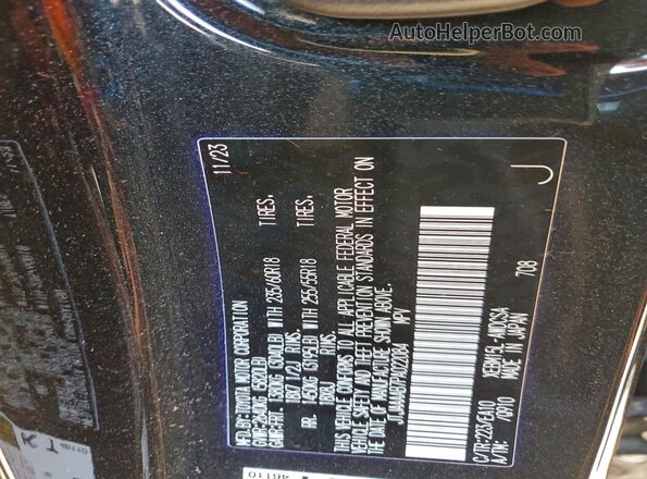 JTJAAAAB7PA022084 2023 LEXUS RZ Black Widok naklejki z numerem VIN