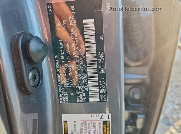 JTJDARBZ3M2183819 2021 LEXUS NX Черный Вид наклейки с VIN-кодом