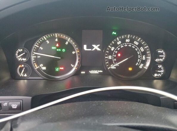 JTJHY7AX2K4288967 2019 LEXUS LX Серебряный Вид щитка приборов