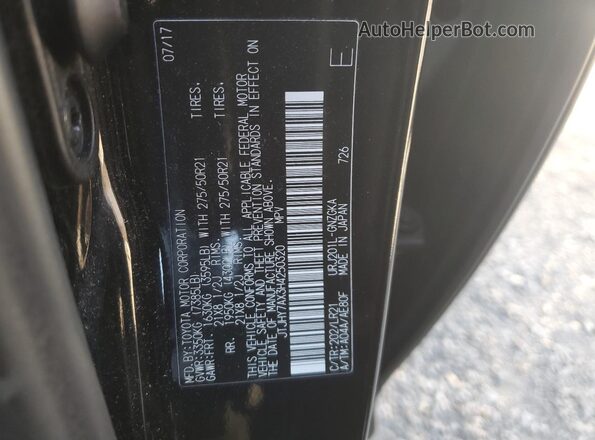 JTJHY7AX3H4250320 2017 LEXUS LX Черный Вид наклейки с VIN-кодом