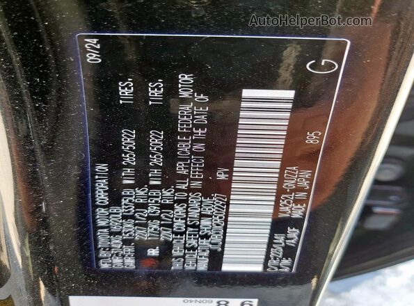 JTJVBCDX2R5022927 2024 LEXUS GX Черный Панорамный вид салона 360°