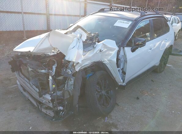 JTME6RFV7PJ038616 2023 TOYOTA RAV4 HYBRID White წინა მარცხენა ხედი სამი მეოთხედიდან