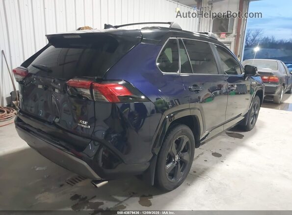 JTMEWRFV3KJ020204 2019 TOYOTA RAV4 HYBRID Blue Trasero derecho