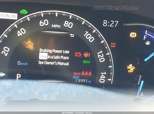 JTMEWRFV5KJ016459 2019 TOYOTA RAV4 HYBRID Gray 