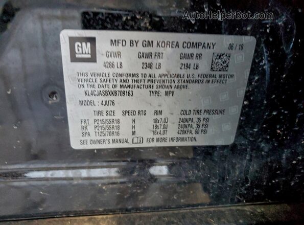 KL4CJASBXKB709163 2019 BUICK ENCORE Черный Вид подкапотного пространства