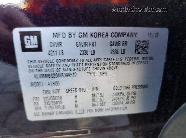 KL4MMBS29MB099549 2021 BUICK ENCORE Фиолетовый Вид подкапотного пространства