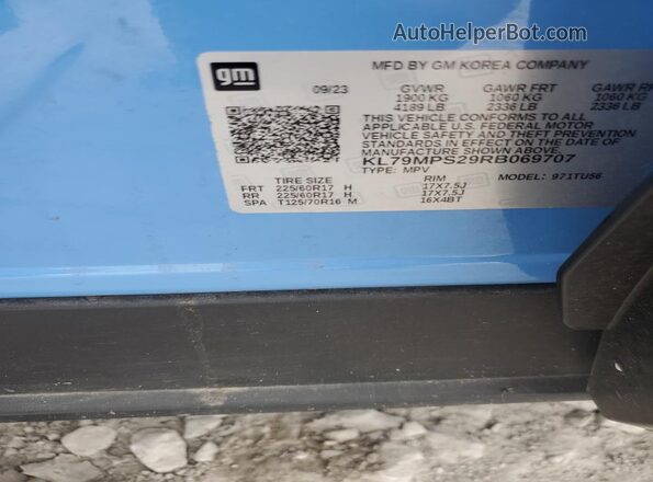 KL79MPS29RB069707 2024 CHEVROLET TRAILBLAZER Синий Вид подкапотного пространства