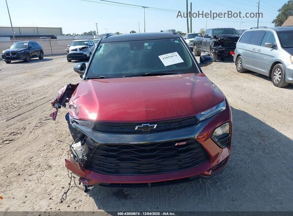 KL79MTSL4NB010382 2022 CHEVROLET TRAILBLAZER Burgundy Rear interior view