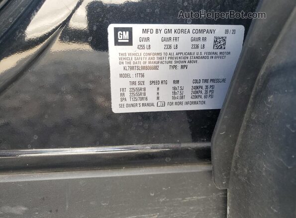 KL79MTSL9MB066882 2021 CHEVROLET TRAILBLAZER Black VIN კოდის სტიკერის ხედი
