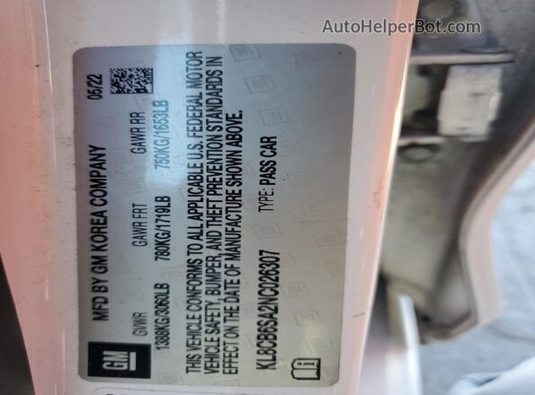 KL8CB6SA2NC026307 2022 CHEVROLET SPARK Белый Вид подкапотного пространства