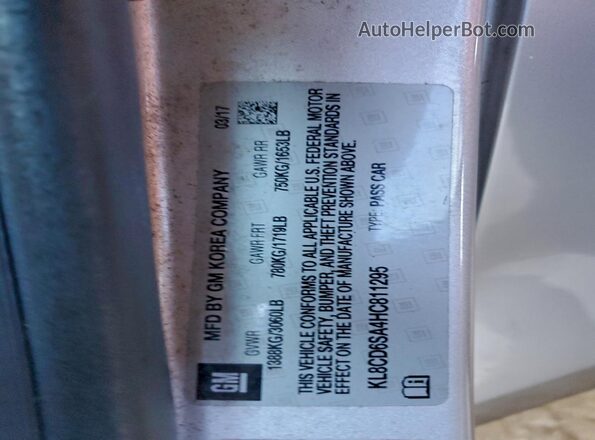 KL8CD6SA4HC811295 2017 CHEVROLET SPARK Серебряный Вид подкапотного пространства