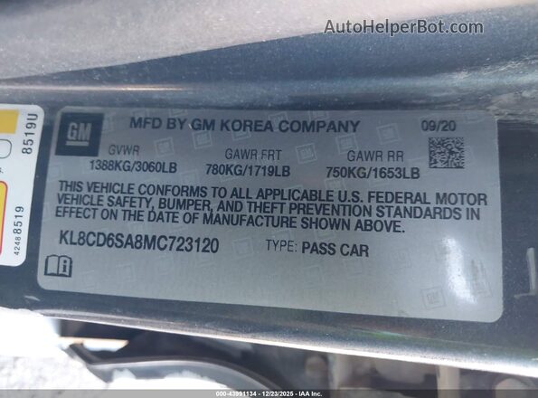 KL8CD6SA8MC723120 2021 CHEVROLET SPARK Серый Вид подкапотного пространства