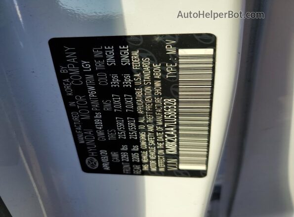 KM8K2CAA7LU586328 2020 HYUNDAI KONA Белый Вид наклейки с VIN-кодом