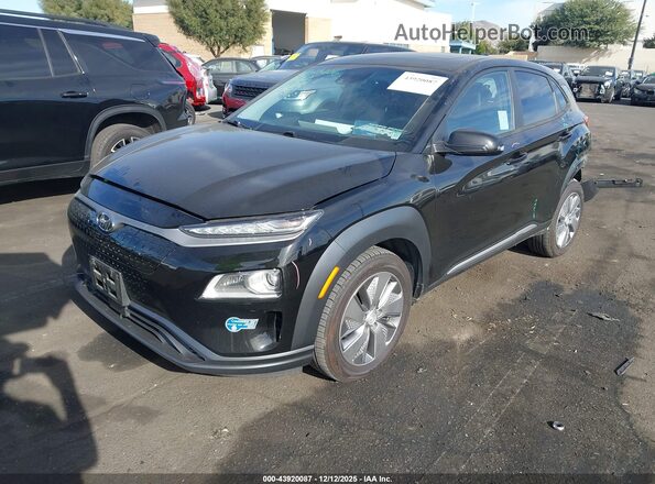 KM8K53AG2MU099339 2021 HYUNDAI KONA ELECTRIC Черный Передняя левая четверть
