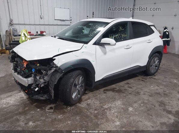KM8K53AG8MU134644 2021 HYUNDAI KONA ELECTRIC Белый Передняя левая четверть