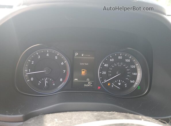 KM8K6CAB5PU975360 2023 HYUNDAI KONA Белый Вид щитка приборов