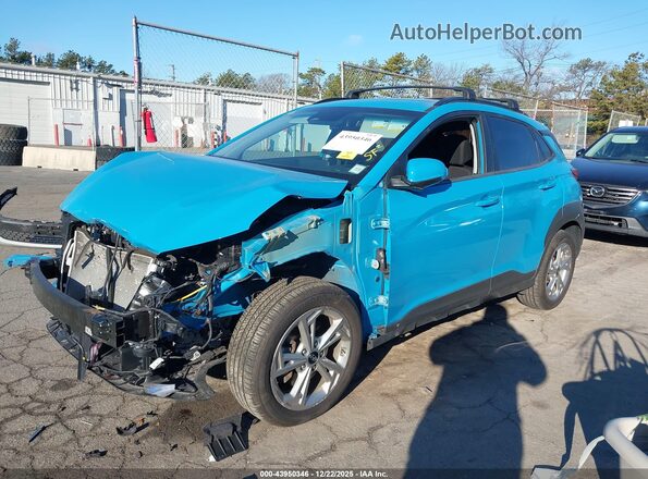 KM8K6CAB7PU991088 2023 HYUNDAI KONA Синий Передняя левая четверть